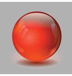 Red glass ball vector image