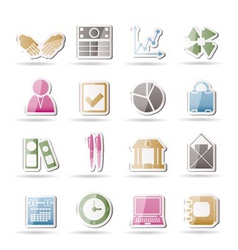 Business and office icons vector image