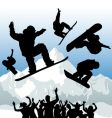 Snowboarding vector image