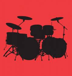 Drum kit vector image
