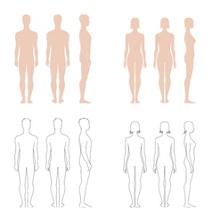 Human figure collection vector image