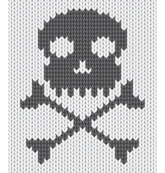 Knitted skull background vector image