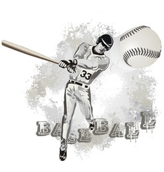 Base ball player vector image