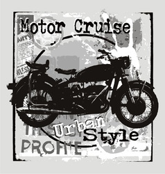 Motorcycle urban style vector image