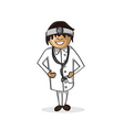 Professional doctor man cartoon figure vector image