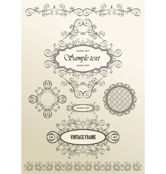 Ornate vintage frames vector image