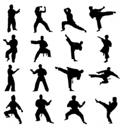 Fighter set vector image