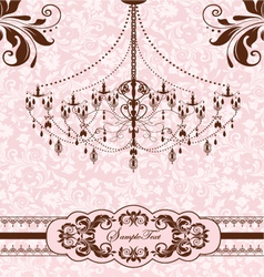 Wedding invitation card vector image