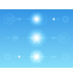 Lens flare set vector image