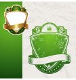 Golden vintage green frames vector image