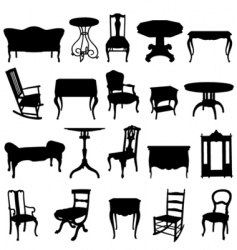 Antique furniture's set vector image