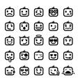 Set of 25 smiley faces vector image