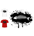 Skeleton of fish vector image