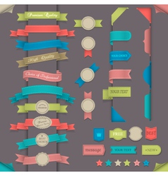 Design elements in retro style vector image