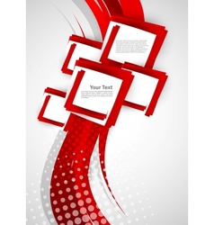 Abstract wavy background in red color vector image