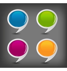 Speech bubbles set vector image