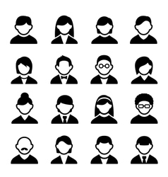 User icons set 1 vector image