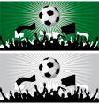 Soccer ball on grunge background vector image