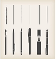 Pen pencil marker brush vector image