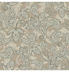 Seamless paisley background vector image