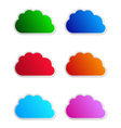 Cloud labels vector image