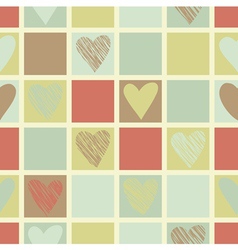 Geometric pattern with hearts vector image