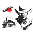 Vector bandit and locomotive vector image