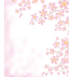 Spring background with flowering branches vector image