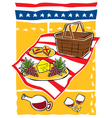 Picnic scene vector image