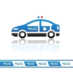 Police car vector image