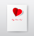 Valentines day paper card vector image