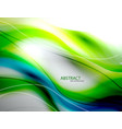 Blurred abstract blue green wave background vector image