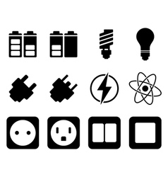 Icon set twelve vector image