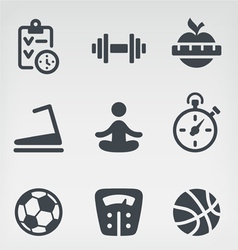 Fitness icon set vector image