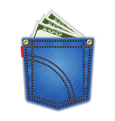 Jeans pocket vector image