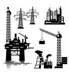 Industrial buildings vector image
