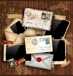 Vintage collage vector image