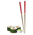 Sushi and chopsticks vector image