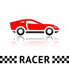 Race car symbol vector image