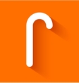 Abstract christmas candy cane on orange background vector image