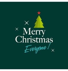 Christmas card with christmas tree vector image