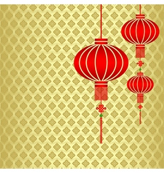 Red Chinese Lantern vector image