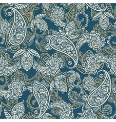 Seamless paisley background vector image