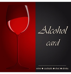 Template of an alcohol menu vector image