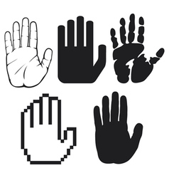 Black hands vector image