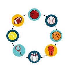 Color diferents sport games icon Color diferents sport games icon vector image