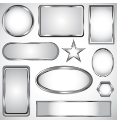 Silver label collection vector image