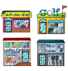 Shops set vector image
