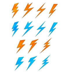 Lightning symbols vector image