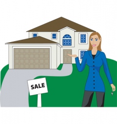 Real estate agent vector image